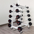 Fitness ekipmanları depolama curl 10 adet halter rafı